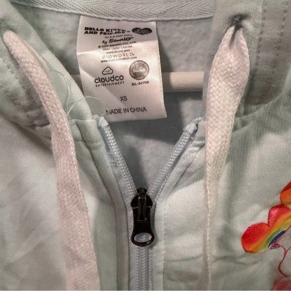 Bioworld Light Blue Hoodie with Rainbow Graphic - Picture 5 of 5